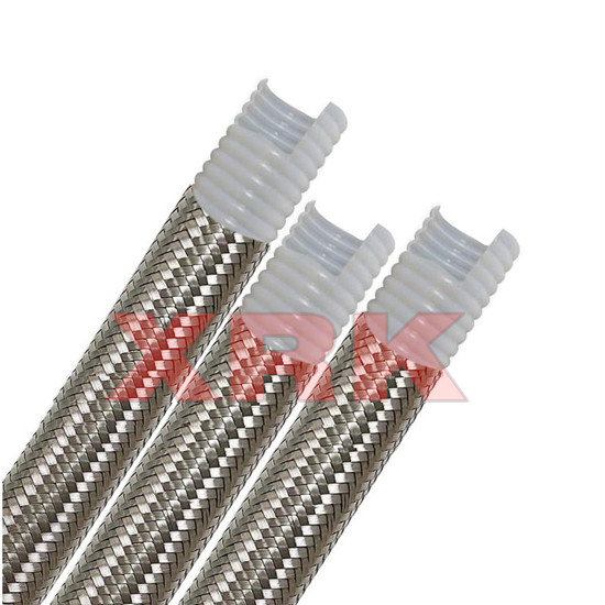 Stainless steel braided convoluted ptfe hose