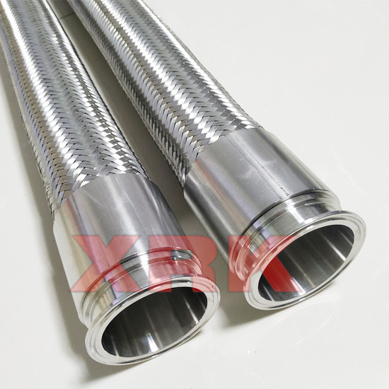 3Inch 304 Tri clamp convoluted ptfe hose